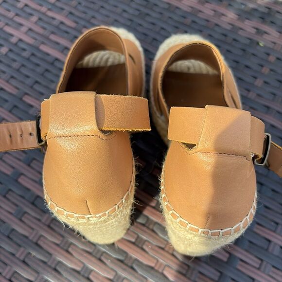 Treasure and Bond Leather Sannibel Platform Wedge Sandal Camel Tan 7.5 - Picture 2 of 9